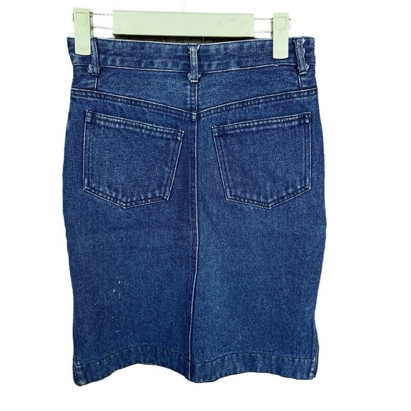 Vintage Great Plains Jean Skirt Juniors Size 5 Denim Mini Side Zippers Cotton - Picture 2 of 10